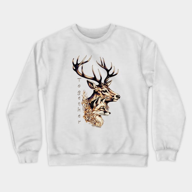 Stag & Vixen Together Crewneck Sweatshirt by Vixen Games